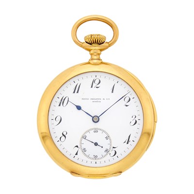 Lot 108 - Patek Philippe Gold Open Face Repeater Pocket Watch