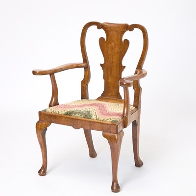 Lot 695 - George II Walnut Armchair