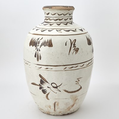 Lot 114 - A Chinese Cizhou Painted Pottery Wine Jar