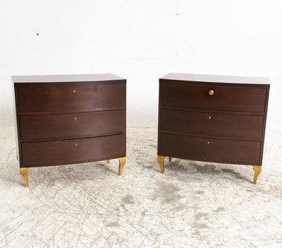 Lot 56 - Pair of Stained Wood Bedside Chests