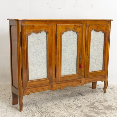 Lot 60 - French Walnut Three-Door Side Cabinet