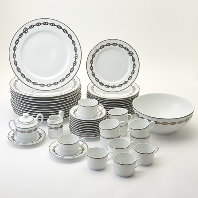 Lot 379 - Hermes Porcelain "Chaine de'Ancre" Dinner Service