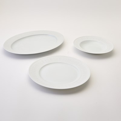 Lot 380 - Hermes Porcelain "Egee" Pattern Partial Dinner Service