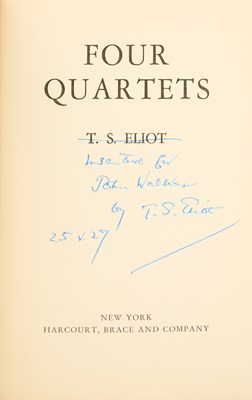 Lot 755 - Two books inscribed by T.S. Eliot