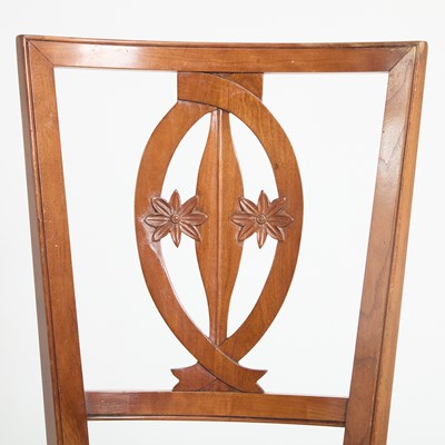 Lot 275 - Set of Eight Continental Upholstered Walnut Dining Chairs