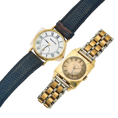 Lot 1280 - Two Gold and Stainless Steel Wristwatches