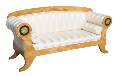 Lot 319 - Biedermeier Birch Sofa