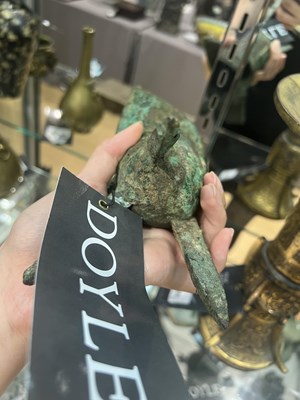 Lot 88 - A Chinese Bronze Jue Vessel