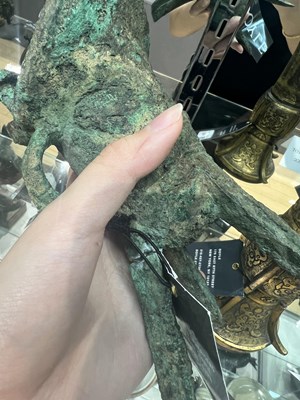 Lot 88 - A Chinese Bronze Jue Vessel