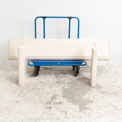 Lot 111 - Travertine Console Table