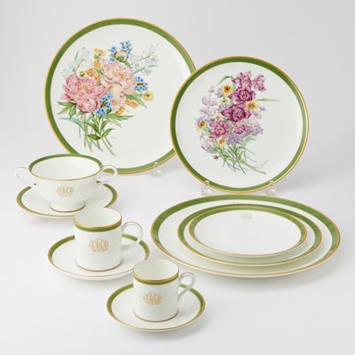 Lot 158 - Nancy Reagan Commissioned Porcelain Single Dinner Setting by Boehm