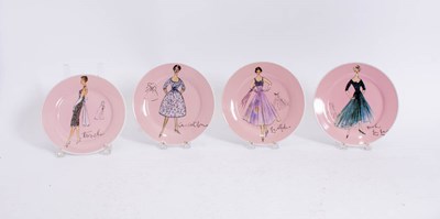 Lot 27 - Set of Four Porcelain Dessert Plates