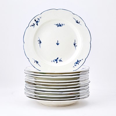 Lot 107 - Set of Twelve Arras Blue and White Porcelain Plates