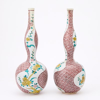 Lot 111 - Pair of Japanese Ko-Kutani Porcelain Vases