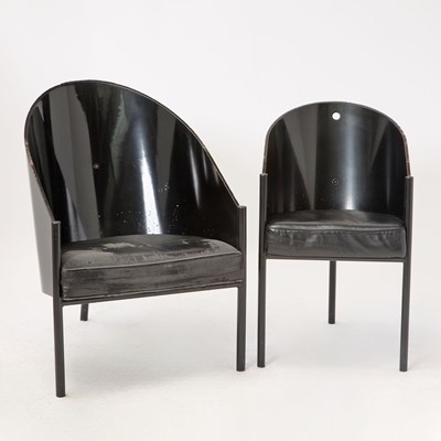 Lot 394 - Two Philippe Starck Wood and Aluminum Chairs