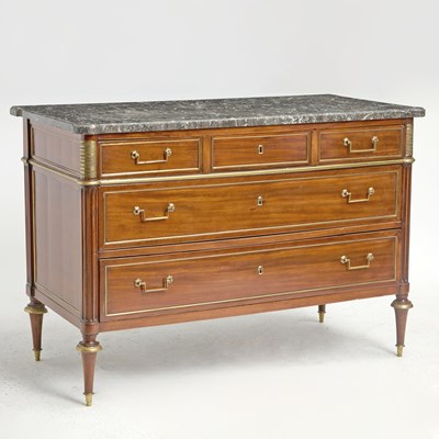 Lot 275 - Louis XVI Gilt-Metal Mounted Mahogany Commode