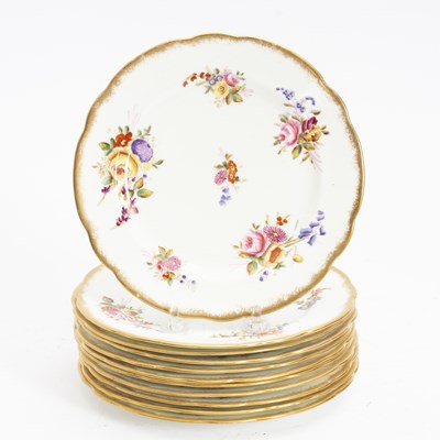 Lot 144 - Set of Eleven Hammersly Roses Porcelain Bread Plates