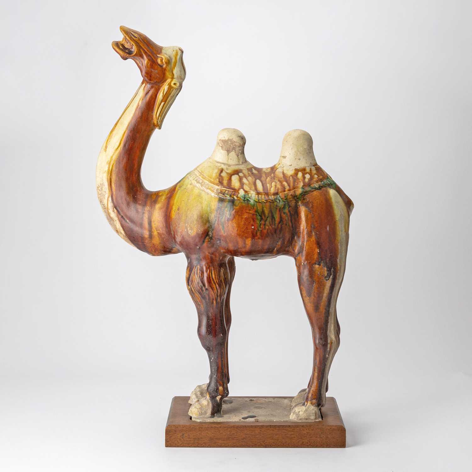 Lot 131 - Chinese Sancai Glazed Pottery Model of a Camel