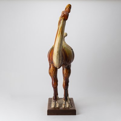 Lot 131 - Chinese Sancai Glazed Pottery Model of a Camel