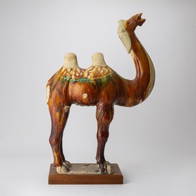 Lot 131 - Chinese Sancai Glazed Pottery Model of a Camel