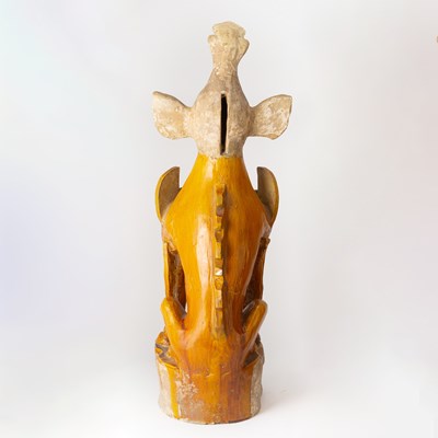 Lot 127 - Chinese Sancai Glazed Pottery Model of an Earth Spirit
