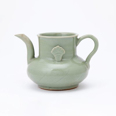 Lot 228 - A Chinese Longquan Celadon Ewer and Cover