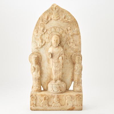 Lot 138 - A Chinese Carved Stone Stele