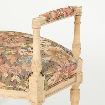 Lot 246 - Pair of Louis XVI Style Small Painted Benches