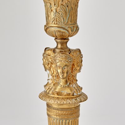 Lot 276 - Pair Empire Gilt-Bronze Candlesticks