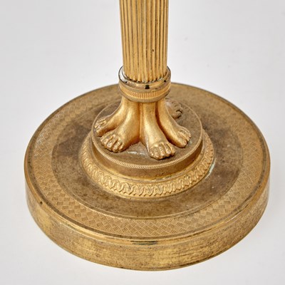 Lot 276 - Pair Empire Gilt-Bronze Candlesticks