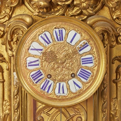 Lot 244 - Louis XV Style Giltwood Cartel Clock