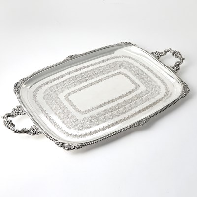 Lot 218 - Silver Plated Two Handle Tray