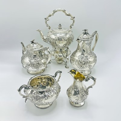 Lot 1126 - Assembled Victorian Sterling Silver Tea and Coffee Service