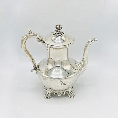 Lot 1123 - Victorian Sterling Silver Coffee Pot