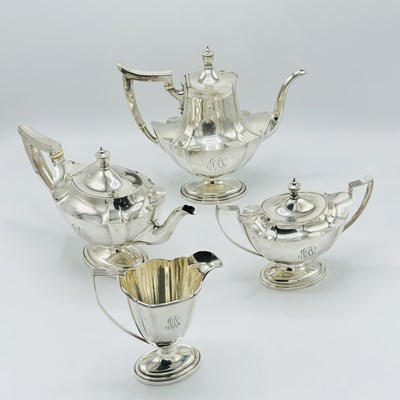 Lot 1138 - Gorham Sterling Silver "Plymouth" Pattern Tea and Coffee Service