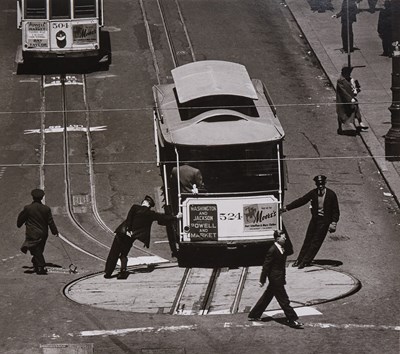 Lot 242 - Max Yavno, San Francisco cable car turnaround, San Francisco, California 1947