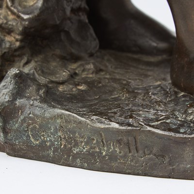Lot 350 - Italian Patinated Bronze Figure of a Milkmaid