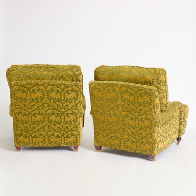 Lot 202 - Pair of Upholstered Club Chairs