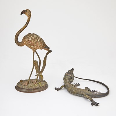 Lot 334 - Austrian Cold Painted Bronze Figure of a Lizard
