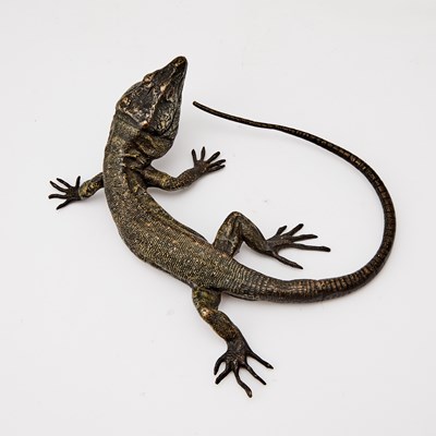 Lot 334 - Austrian Cold Painted Bronze Figure of a Lizard