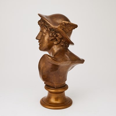 Lot 349 - Wedgwood Bronze Patina Ceramic Bust of Mercury