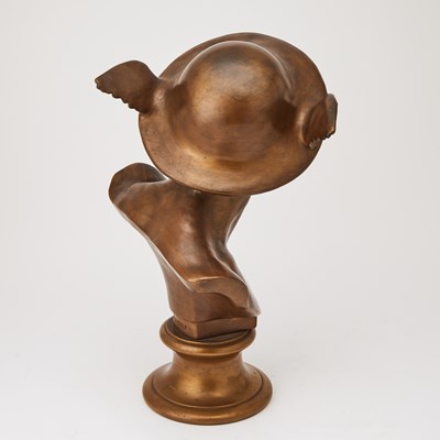 Lot 349 - Wedgwood Bronze Patina Ceramic Bust of Mercury