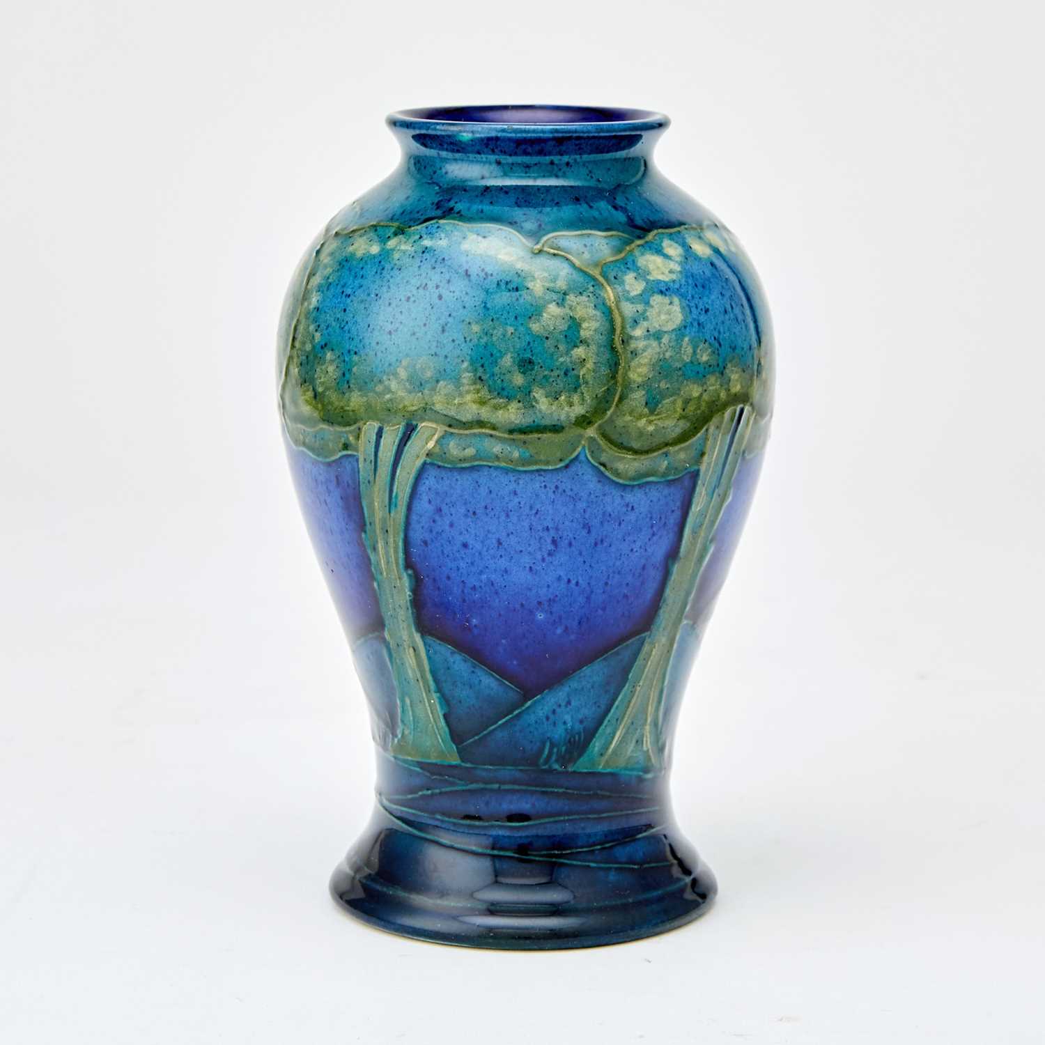 Lot 365 - Moorcroft "Moonlit Blue" Pattern Pottery Glazed Earthenware Vase