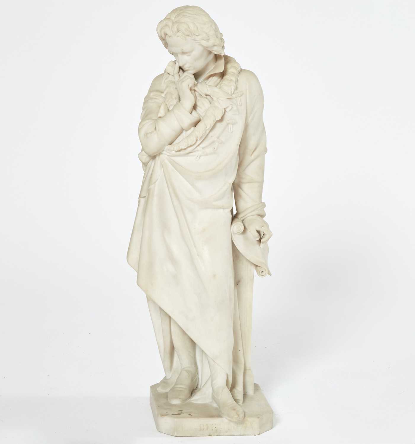 Lot 343 - Marble Figure of Beethoven