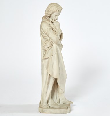 Lot 343 - Marble Figure of Beethoven
