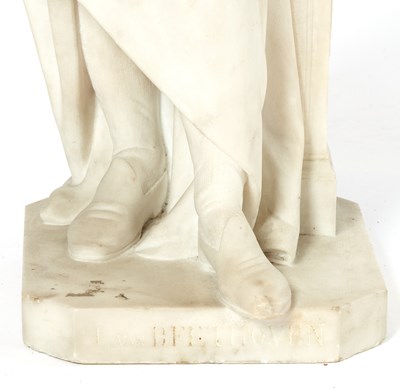 Lot 343 - Marble Figure of Beethoven