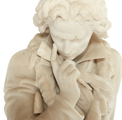 Lot 343 - Marble Figure of Beethoven