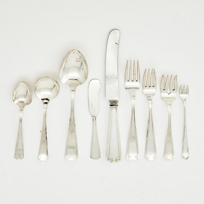 Lot 331 - Gorham Sterling Silver "Etruscan" Pattern Flatware Service