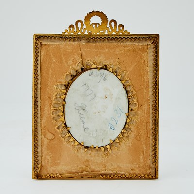 Lot 261 - Continental Painted Porcelain Oval Portrait Plaque of a Maiden