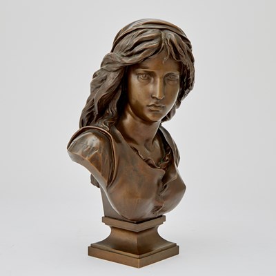 Lot 348 - French Patinated Bronze Bust of a Woman